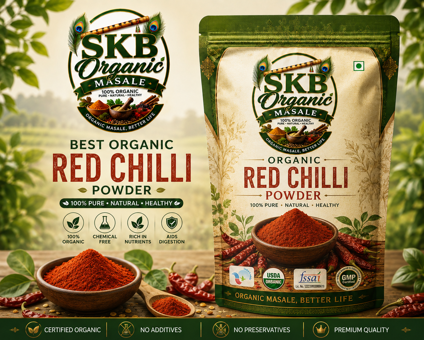 Organic Red Chilli Powder: Benefits, Uses, Nutrition & Buying Guide | SKB Organic Masale